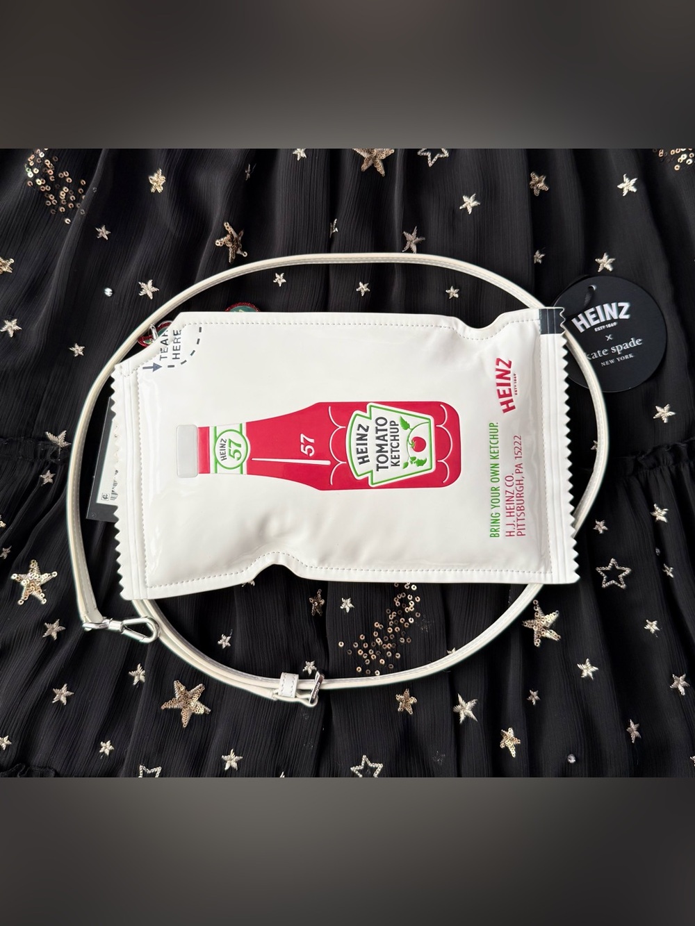 NWT Kate Spade x Heinz 3d Ketchup Packet Crossbody Bag